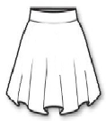Lace Mid Length circle skirt